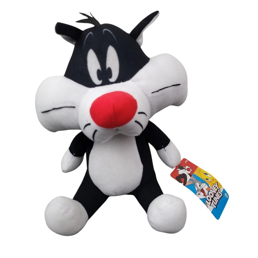 Looney Tunes Big Head Sylvester The Cat Plush Toy 10" Genuine NWT      - new